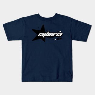 Cyberia Y2K Logo Design Kids T-Shirt